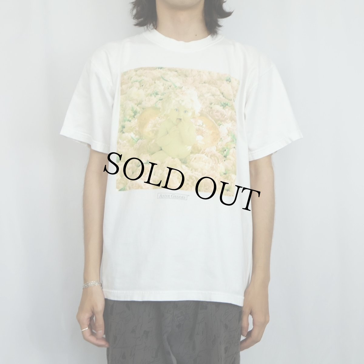 画像2: 90's ANNE GEDDES 赤ちゃんフォトアートプリントTシャツ M (2)