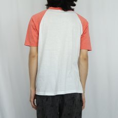 画像3: 80's Disney MICKEY MOUSE USA製 "Walt Disney World" 白靴ミッキー キャラクタープリントラグランTシャツ M (3)
