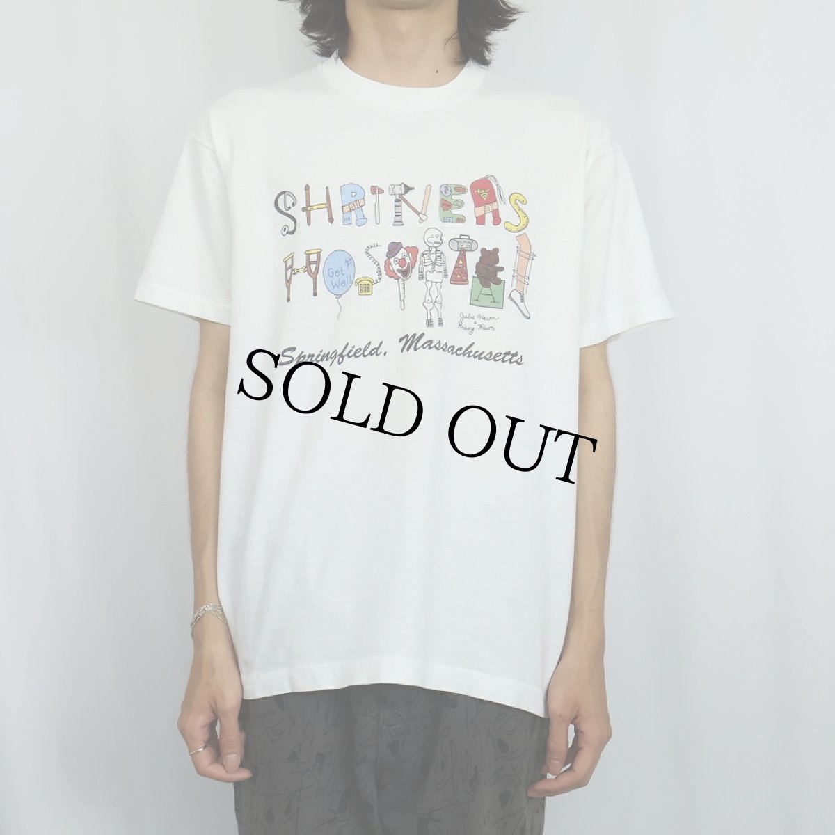 画像2: 90's USA製 "Shriners Hospitals" イラストプリントTシャツ L (2)