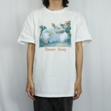 画像2: 90's Laurie Snow Hein USA製 "Dream Away" アートプリントTシャツ XL (2)