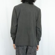 画像3: 90's BVD USA製 無地ロンT BLACK L (3)