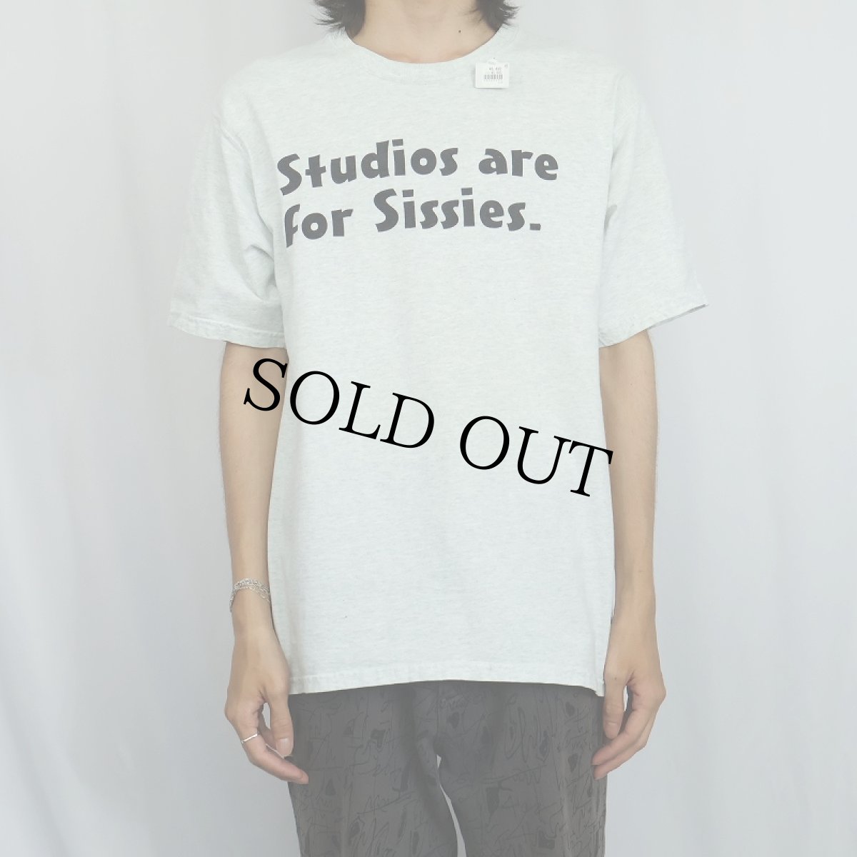 画像3: 90's "Studios are For Sissies." メッセージプリントTシャツ L (3)