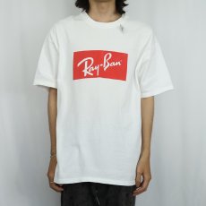 画像2: 90's "Ray-Ban" アイウェアブランド ロゴプリントTシャツ XL (2)