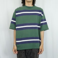 画像2: 90's GAP USA製 マルチボーダー柄 Tシャツ L (2)
