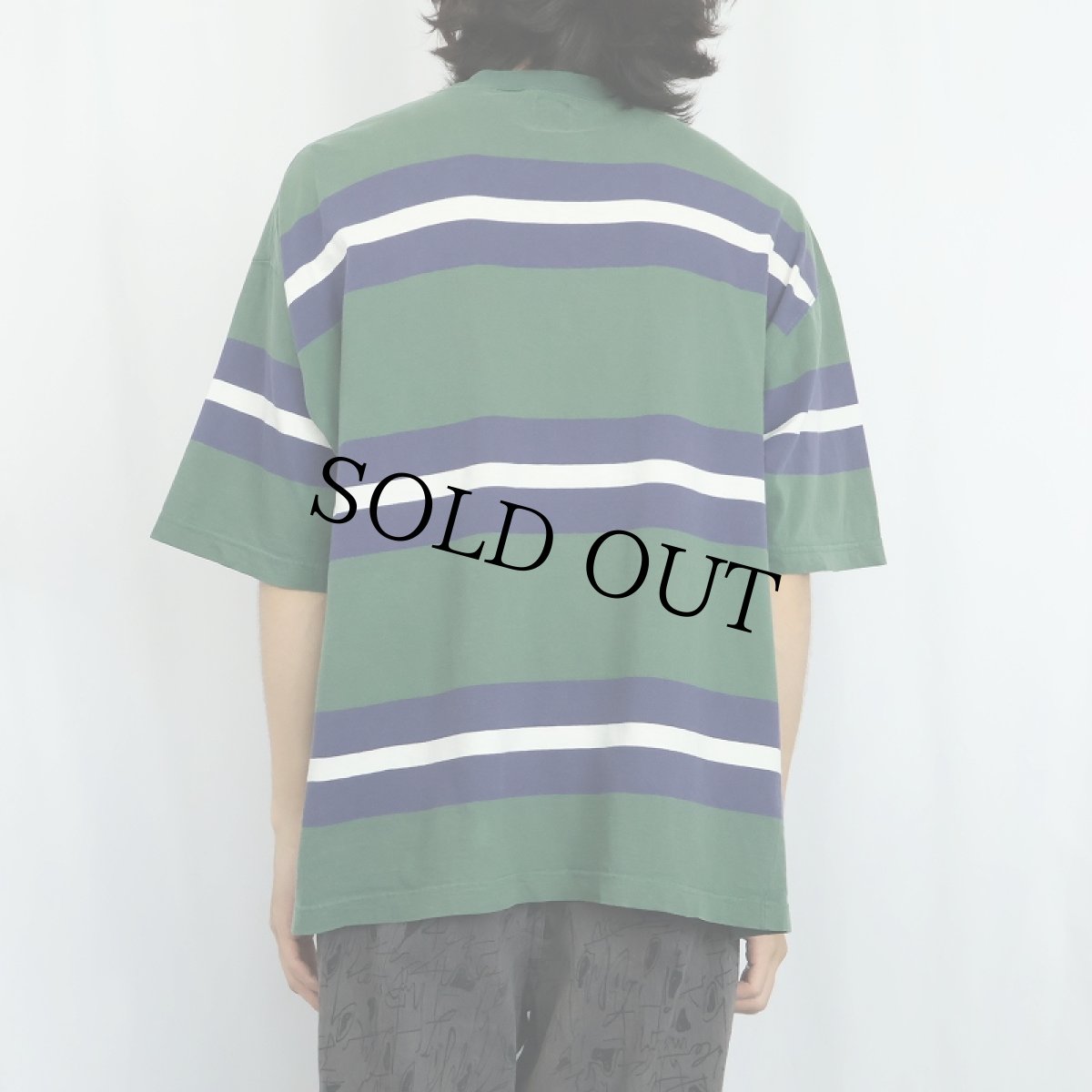 画像3: 90's GAP USA製 マルチボーダー柄 Tシャツ L (3)