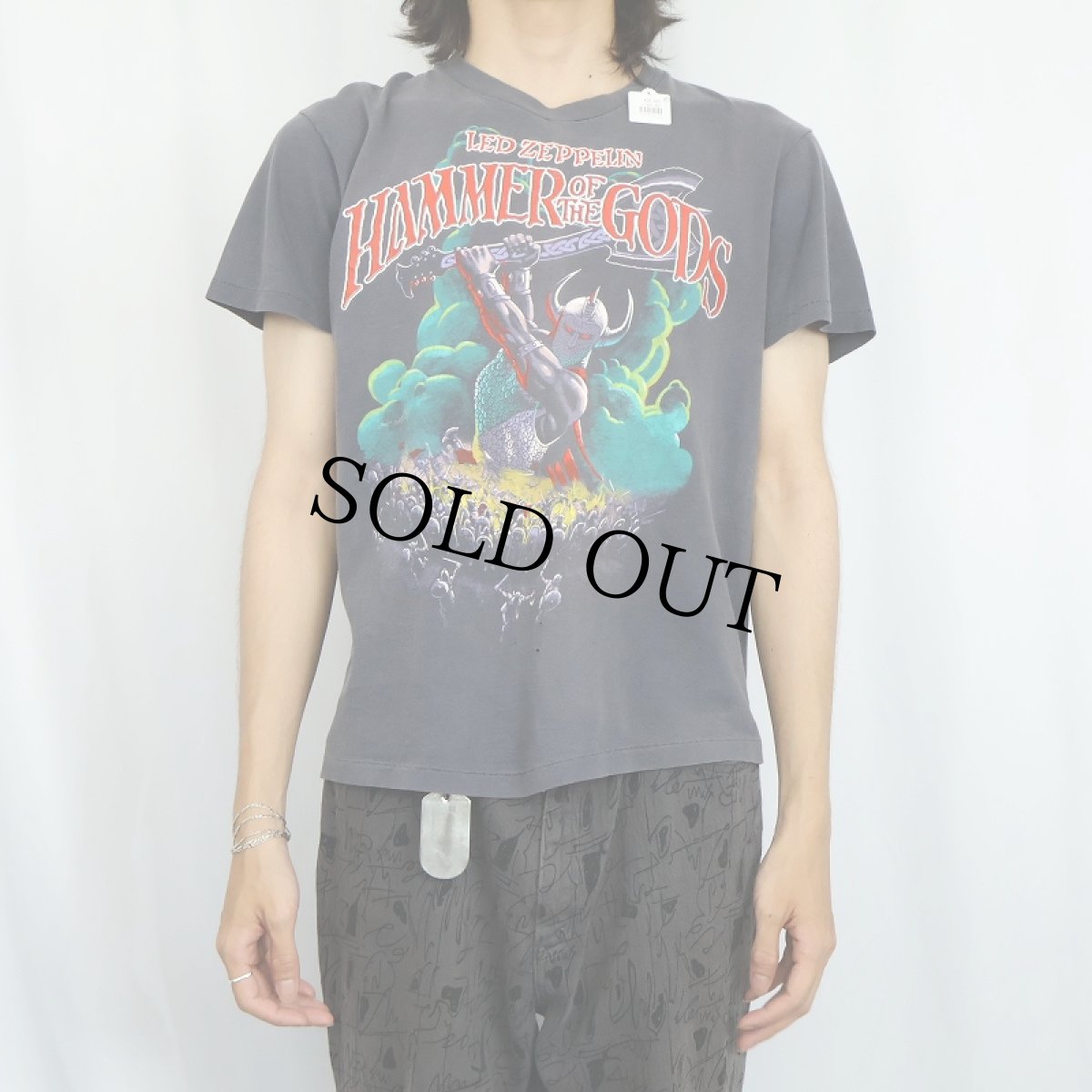 画像3: 90's LED ZEPPELIN USA製 "Hammer of the Gods" 伝記 ロックバンドTシャツ L (3)
