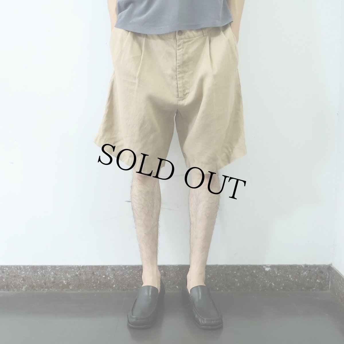画像2: 346 Brooks Brothers 2タック リネンショーツ W34 (2)