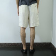 画像3: 90's POLO Ralph Lauren 2タック リネンショーツ W35 (3)