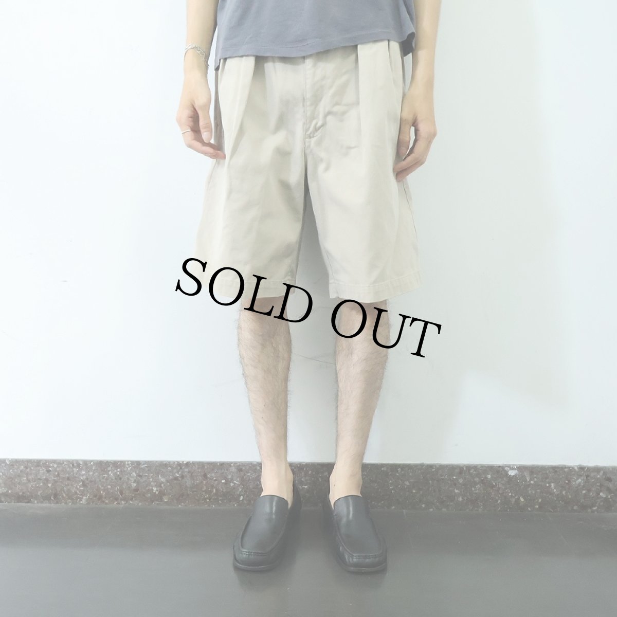 画像2: POLO Ralph Lauren "POLO CHINO" 2タック コットンチノショーツ W31 (2)