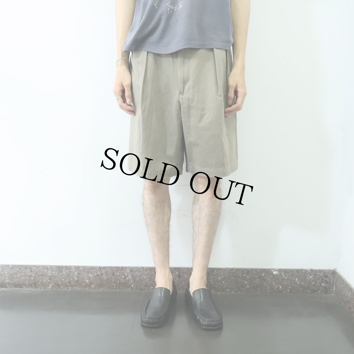 画像2: POLO Ralph Lauren "POLO CHINO" 2タック コットンチノショーツ W35 (2)