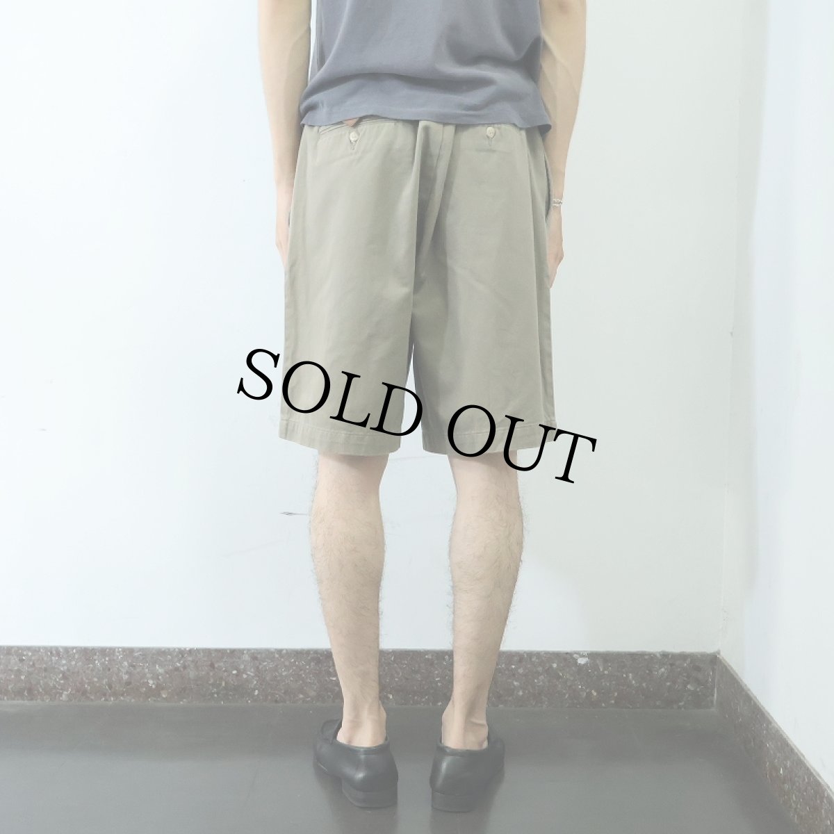 画像3: POLO Ralph Lauren "POLO CHINO" 2タック コットンチノショーツ W35 (3)