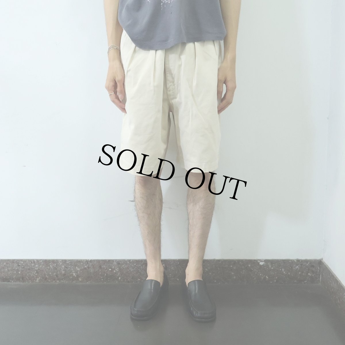 画像2: POLO Ralph Lauren "POLO CHINO" 2タック コットンチノショーツ W33 (2)