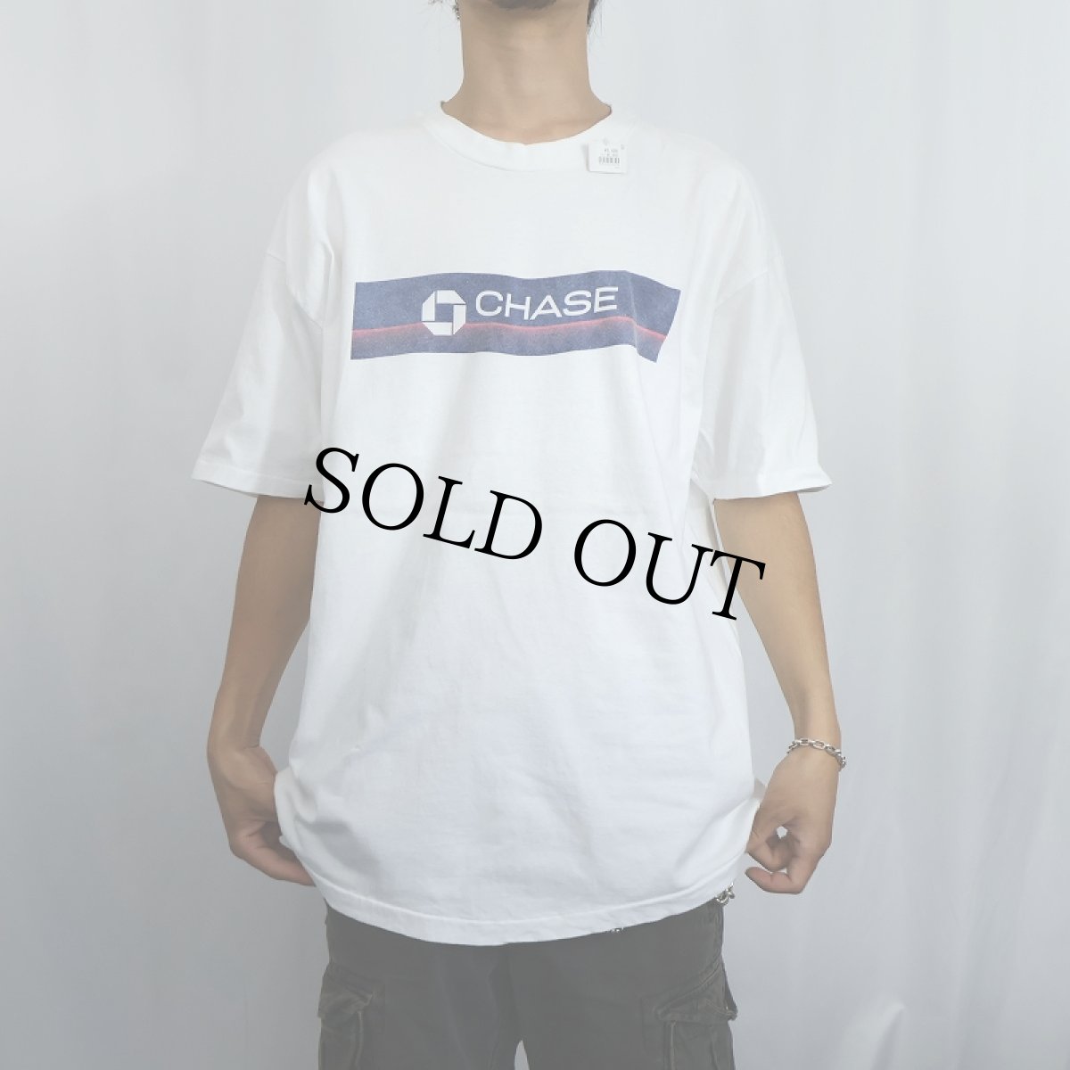 画像2: 90's USA製 "CHASE" 銀行プリントTシャツ XL (2)