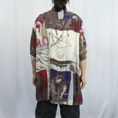 画像3: 90's NATURAL ISSUE by FELDINI 総柄 レーヨンシャツ XL (3)