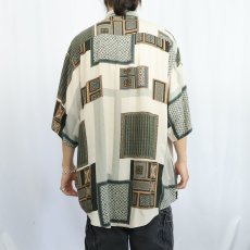 画像3: 90's〜 UNTIED 総柄 レーヨンシャツ XL (3)
