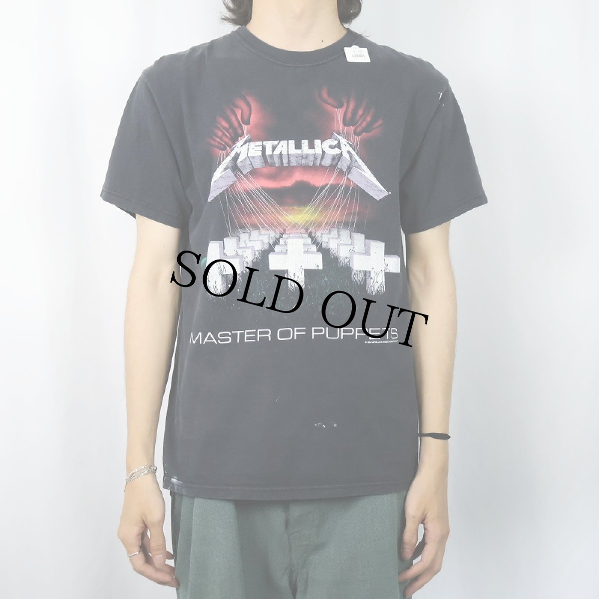 画像2: 90's METALLICA "METALLICA MASTER OF PUPPETS" ヘヴィメタルバンドプリントTシャツ BLACK M (2)