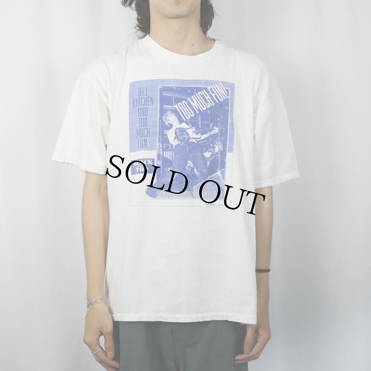 画像2: 90's BILL KIRCHEN & TOO MUCH FUN  ロックバンドプリントTシャツ XL (2)