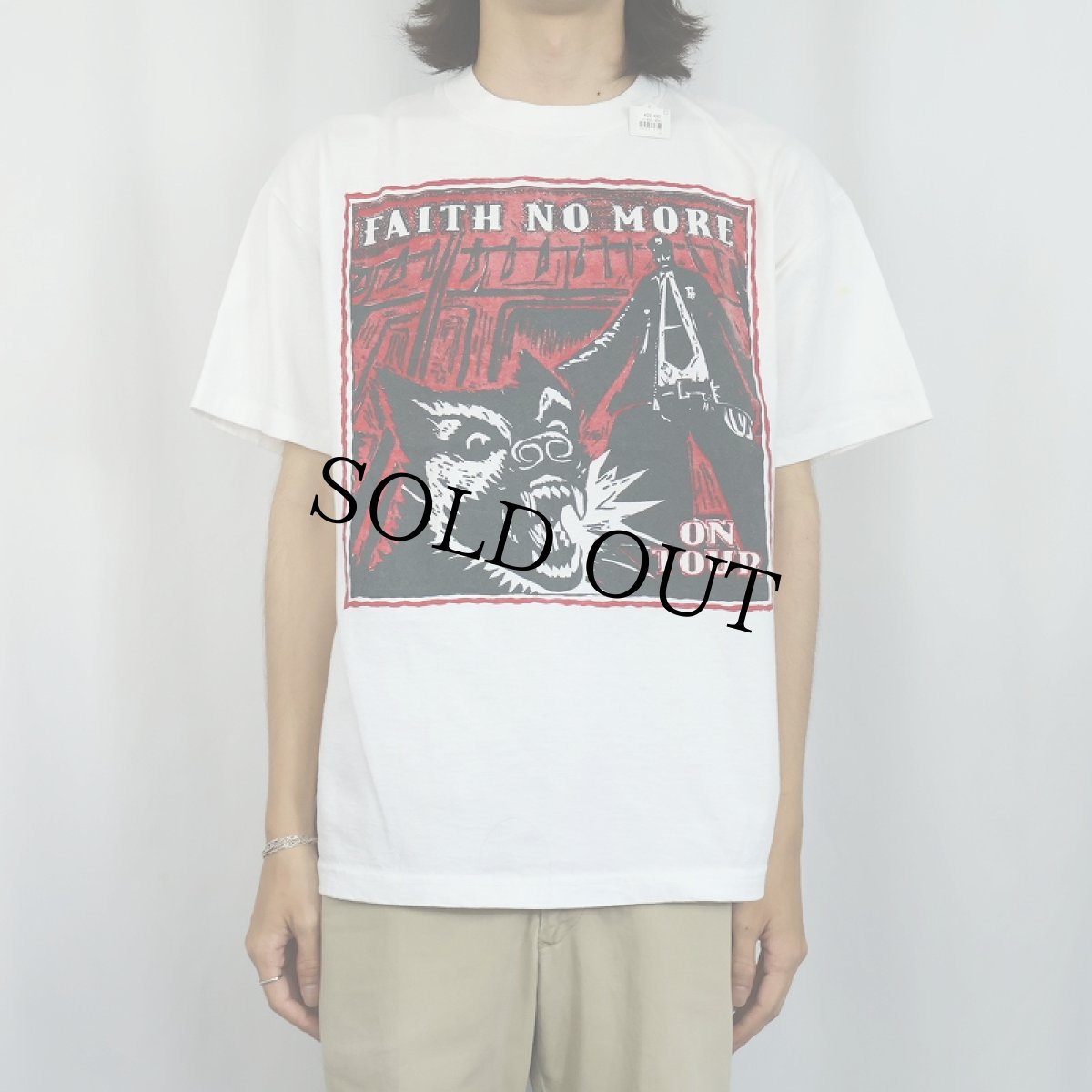 画像3: 90's FAITH NO MORE USA製 "King For A Day" オルタナティブロックバンド ツアープリントTシャツ L (3)