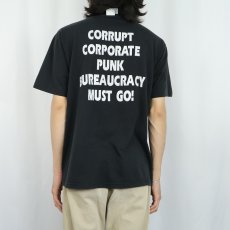 画像4: 90's Violent Society USA製 "CORRUPT CORPORATE PUNK..." パンクロックバンド プリントTシャツ BLACK XL (4)