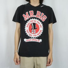 画像2: 90's MR. BIG USA製 "Lean Into It" ハードロックバンド アルバムプリントTシャツ BLACK L (2)