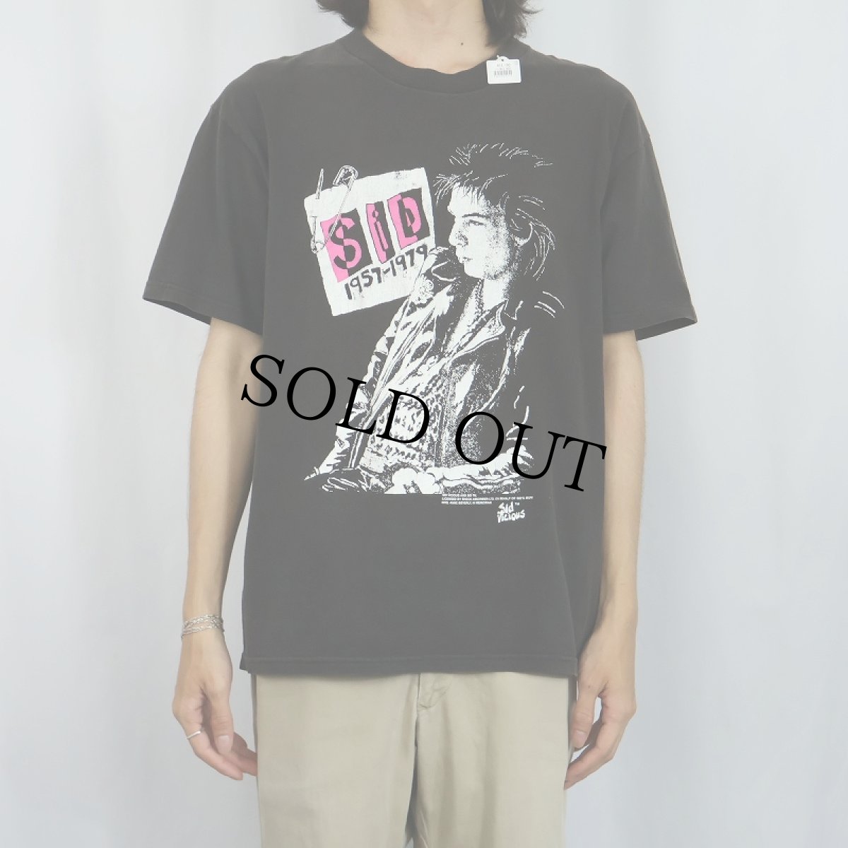 画像3: Sex Pistols "Sid Vicious" パンクロックバンド プリントTシャツ BLACK (3)