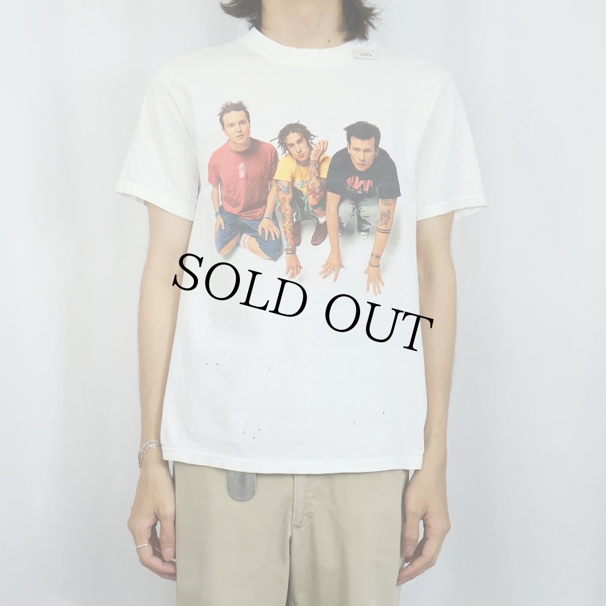 画像2: blink-182 USA製 ポップパンクバンド フォトプリントTシャツ S (2)