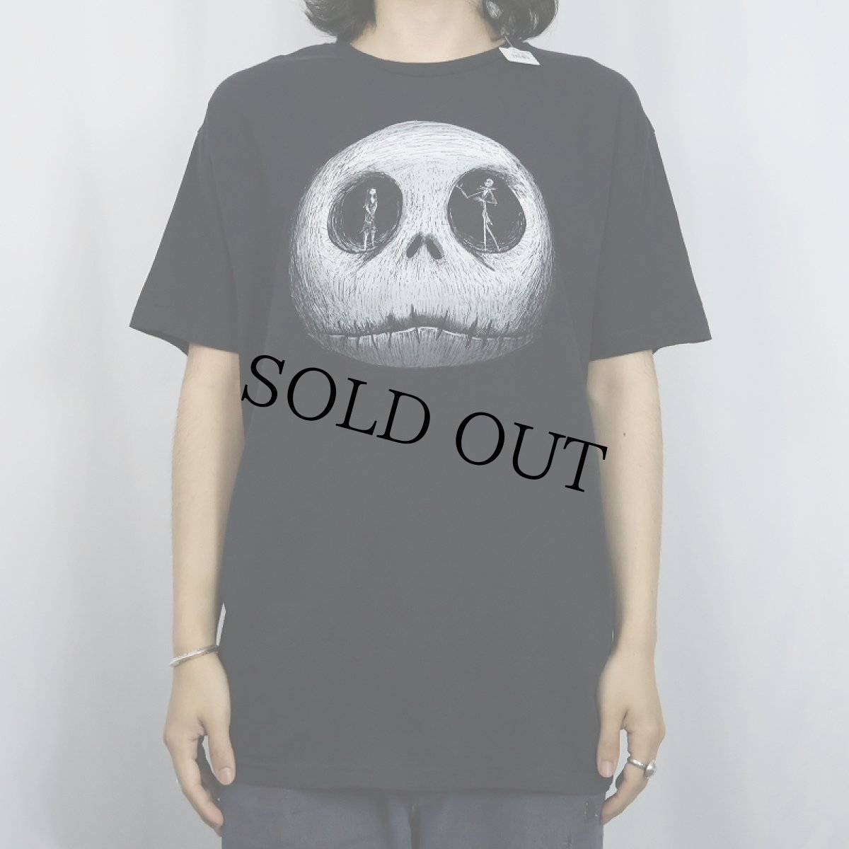 画像2: The Nightmare Before Christmas キャラクタープリントTシャツ BLACK L (2)