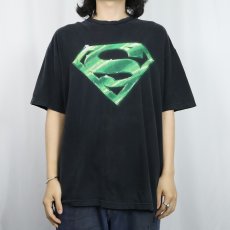 画像2: 2000's DC COMICS "SUPERMAN" ロゴプリントTシャツ BLACK XL (2)