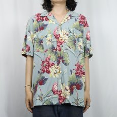 画像2: 80〜90's POLO COUNTRY Ralph Lauren オールオーバーパターン コットンアロハシャツ L (2)