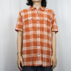 画像2: 2018SS Patagonia "ORGANIC COTTON" チェック柄 ちりめんシャツ L (2)
