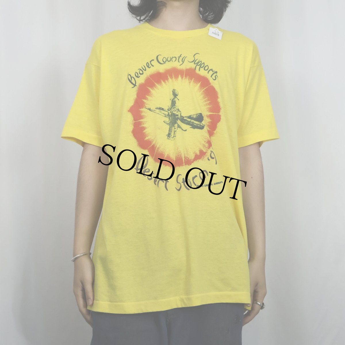 画像2: 90's USA製 "Beaver County Supports Desert Storm" プリントTシャツ XXL (2)