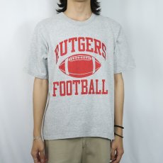 画像2: 90's Champion "RUTGERS FOOTBALL" プリントTシャツ M (2)