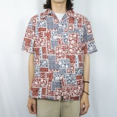 画像2: 70's Jantzen USA製 花柄 コットンハワイアンシャツ M (2)