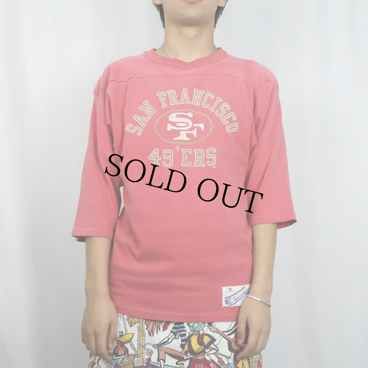 画像2: 80's Champion トリコタグ USA製 "SAN FRANCISCO 49’ERS" フットボールTシャツ M (2)