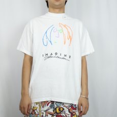 画像2: 90's JOHN LENNON USA製 "IMAGINE" ミュージシャンプリントTシャツ L (2)