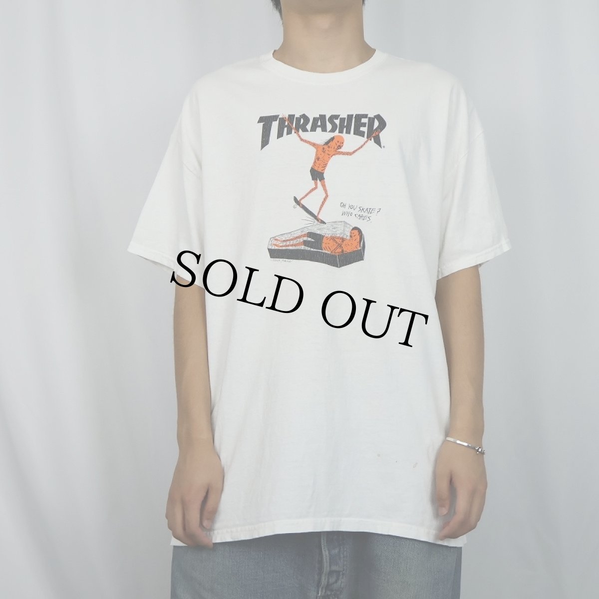 画像2: THRASHER×NECKFACE グラフィックアートプリントTシャツ XL (2)