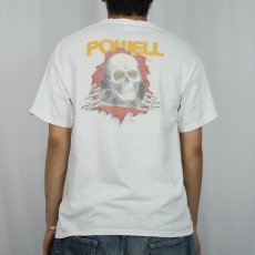 画像4: 2000's POWELL PERALTA スカルプリントTシャツ M (4)