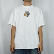 画像3: 90's MOSSIMO USA製 "Poppin' your cork" イラストプリントTシャツ L (3)