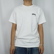 画像3: STUSSY プールイラストプリントTシャツ L (3)