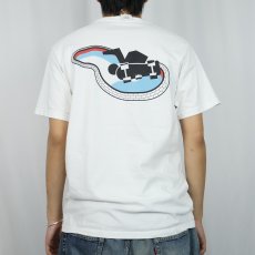 画像4: STUSSY プールイラストプリントTシャツ L (4)
