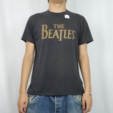 画像2: 80〜90's THE BEATLES USA製 ロックバンド ロゴプリントTシャツ L (2)