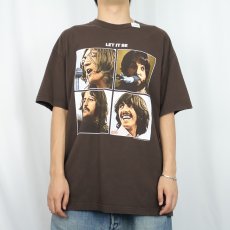 画像2: 2000's THE BEATLES "LET IT BE" ロックバンドプリントTシャツ BROWN (2)