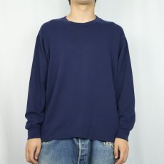 画像2: 80's RUSSELL ATHLETIC USA製 無地ロンT NAVY L (2)