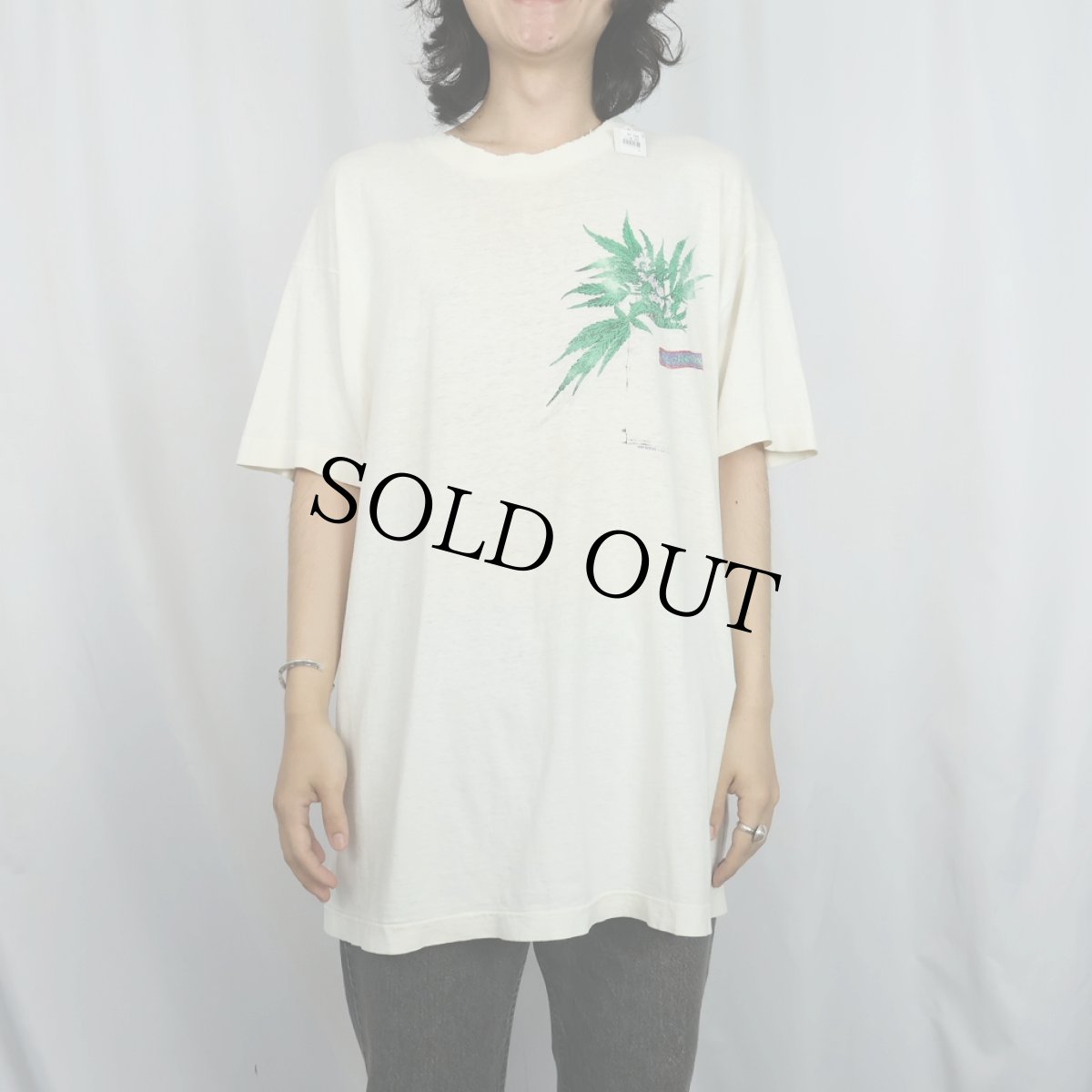 画像3: 80〜90's "Pocket Bud" ガンジャプリントTシャツ (3)