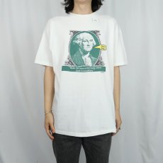 画像2: 90's George Washington USA製 "I Grew Hemp" パロディプリントTシャツ XL (2)