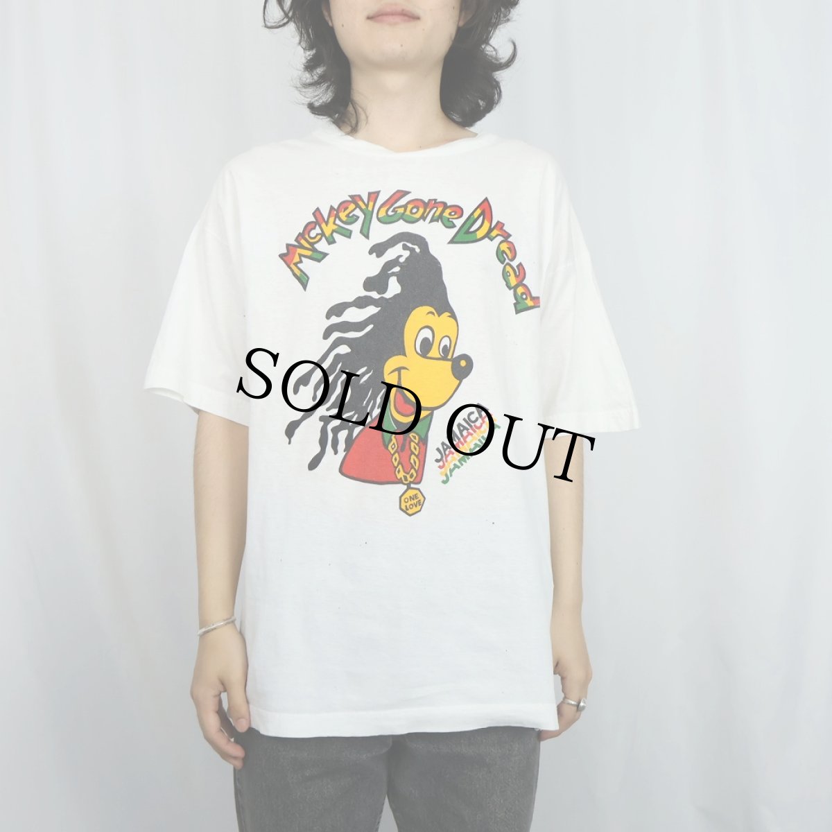 画像2: 2000's "Mickey Gone dread" キャラクターパロディプリントTシャツ (2)
