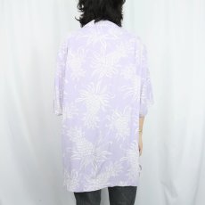 画像3: POLO Ralph Lauren "CLAYTON" パイナップル柄 レーヨンハワイアンシャツ L (3)