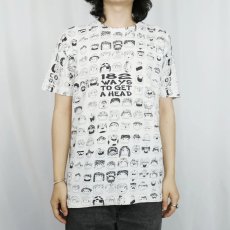 画像3: 90's GAY M. Zurich USA製 "182 Ways to Get a Head" 総柄 イラストプリントTシャツ M (3)