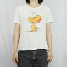 画像2: 〜80's SNOOPY "...DUR! DUR!" キャラクタープリントTシャツ L (2)