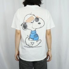 画像4: 90's PEANUTS USA製 "JOE COOL" キャラクターパロディプリントTシャツ L (4)